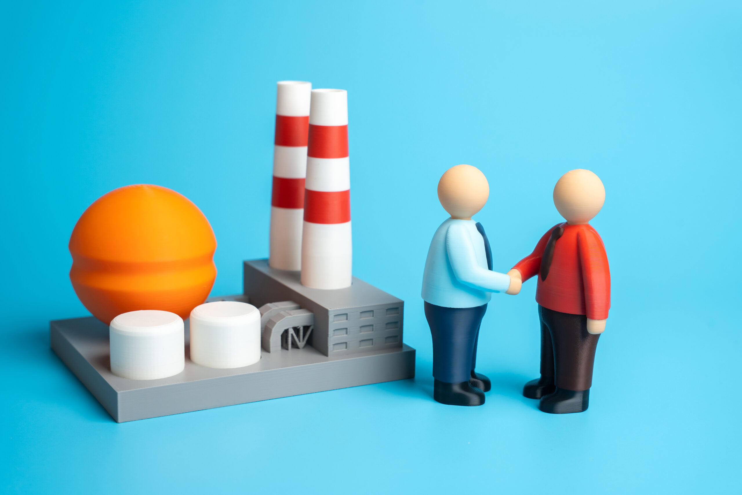 Imagen con acuerdo entre dos personas. Marketing industrial